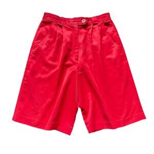 Vintage Lily’s of Beverly Hills Red Pleated Shorts Women’s Sz 8 USA